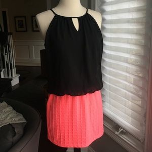 Vibrant Coral Party Dress